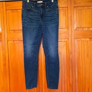 Madewell 9 Inch High-Rise Skinny Blue Jeans Size 28